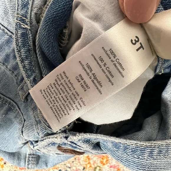 OshKosh B'Gosh Baby Girls' Rip & Repair Denim Overall ‎  3T - Picture 11 of 11